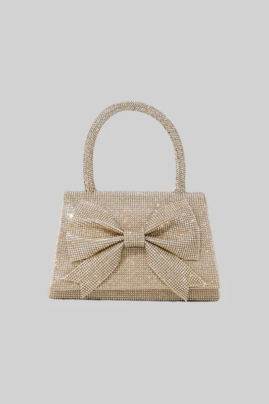Rhinestone Clutch With Sparkling Embellishments - Gold made by Sierra darien