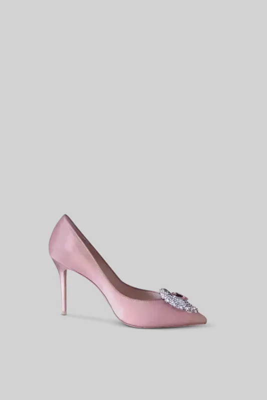 Satin Stiletto with Diamond Detail - Pink made by Sierra darien