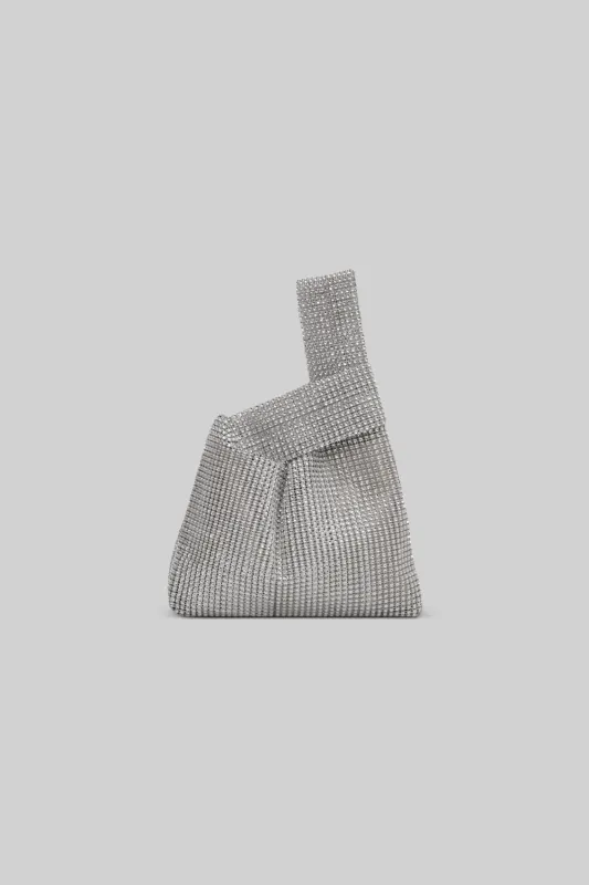 Rhinestone Hand Bag - Silver made by Sierra darien