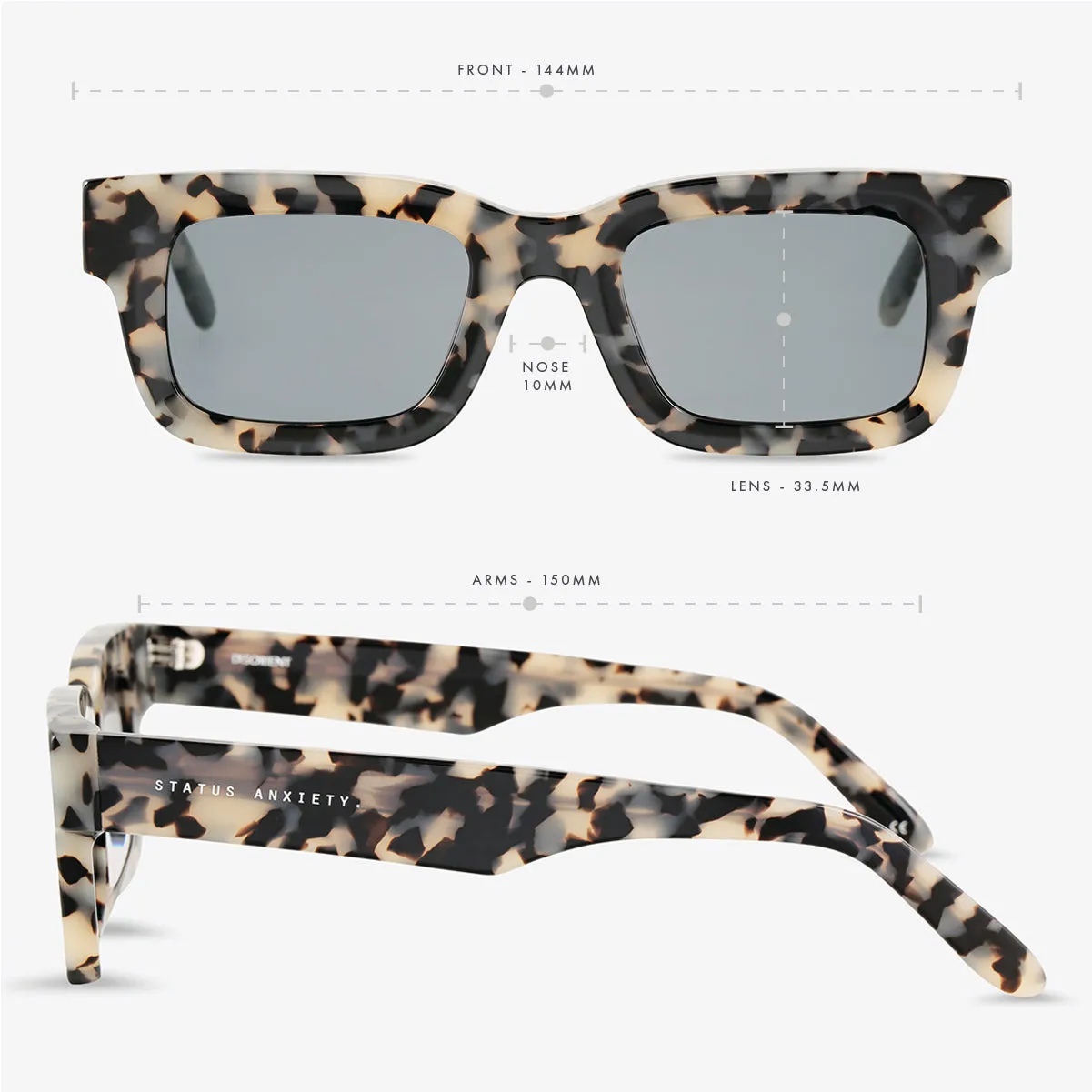 Disorient Sunglasses - White Tort sold by Status Anxiety product image thumbnail 5