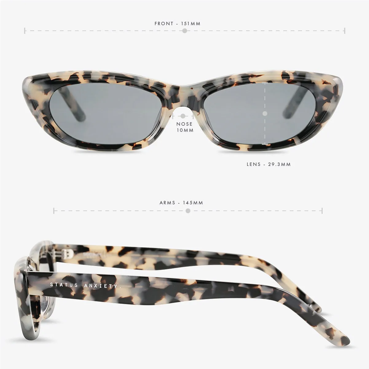 Sidelines Sunglasses - White Tort sold by Status Anxiety product image thumbnail 5