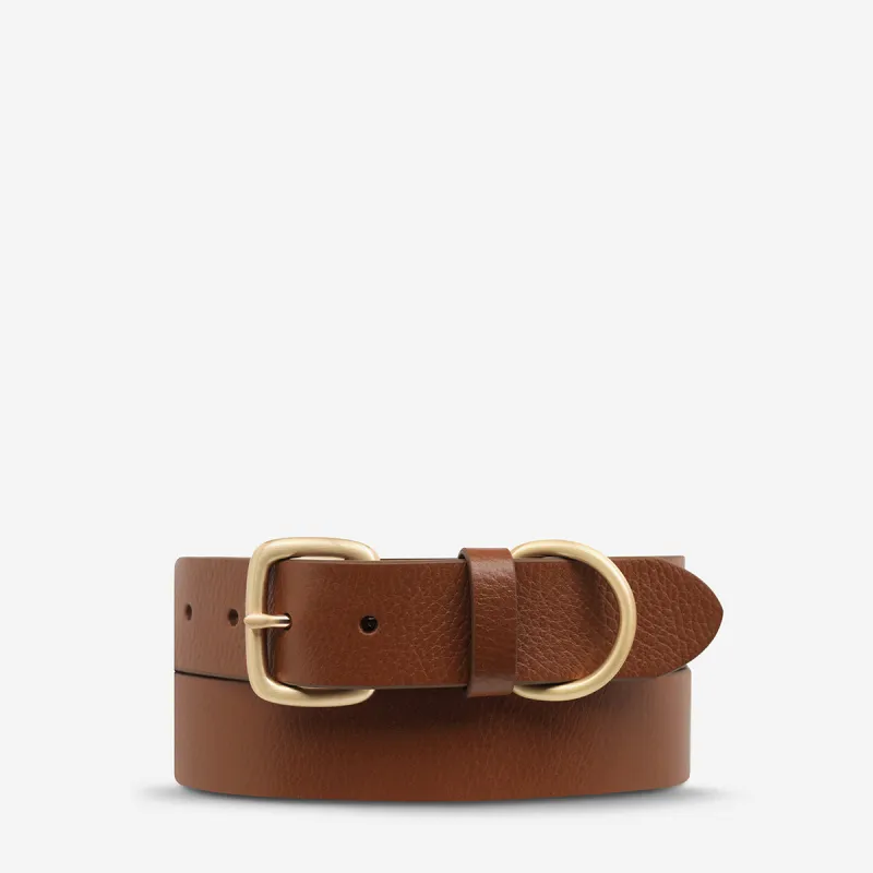 Disarm Belt - Tan/Gold made by Status Anxiety