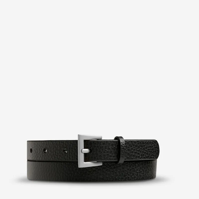 Part Of Me Belt - Black/Silver made by Status Anxiety