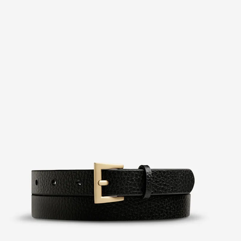 Part Of Me Belt - Black/Gold made by Status Anxiety