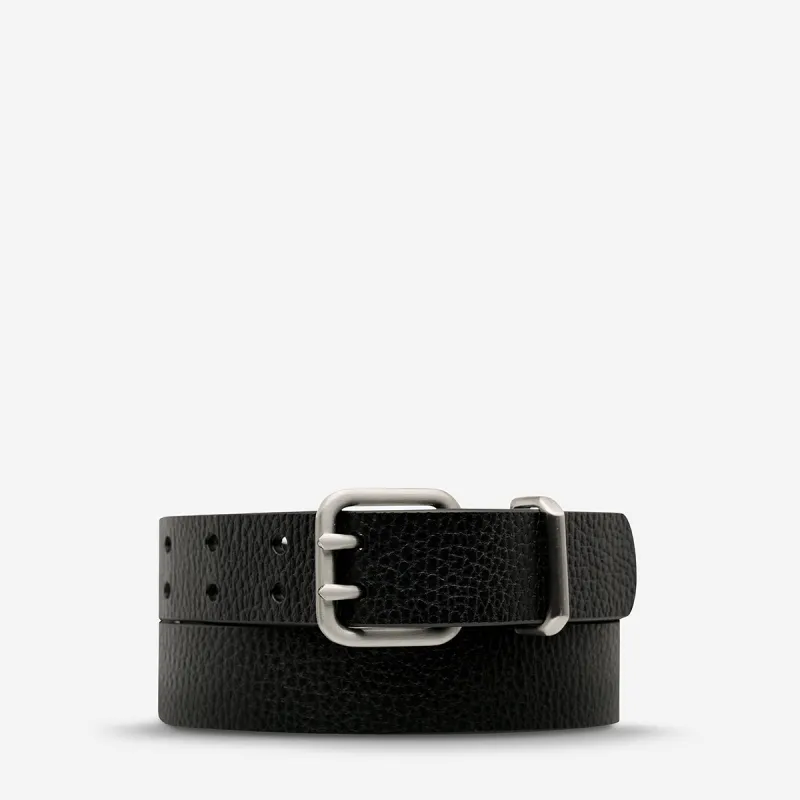 Barely Moving Belt - Black/Silver made by Status Anxiety