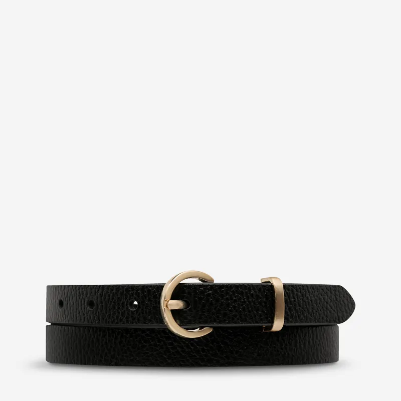 Happens All The Time Belt - Black/Gold made by Status Anxiety