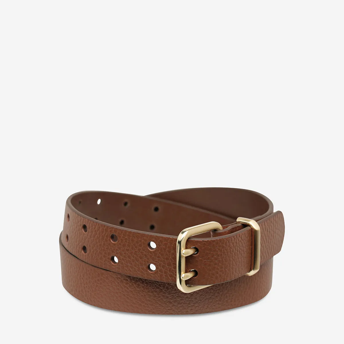 Barely Moving Belt - Tan/Gold sold by Status Anxiety product image thumbnail 2