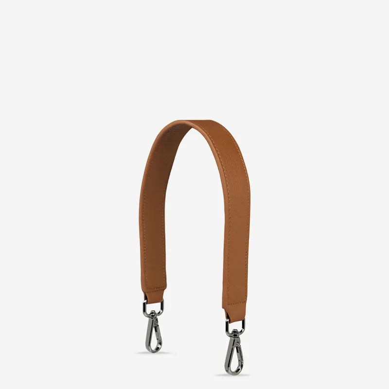 Leather Strap Short - Camel sold by Status Anxiety