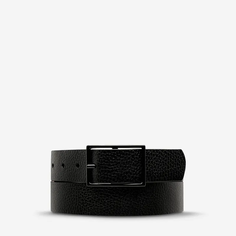 Getting Real Belt - Black/Black sold by Status Anxiety