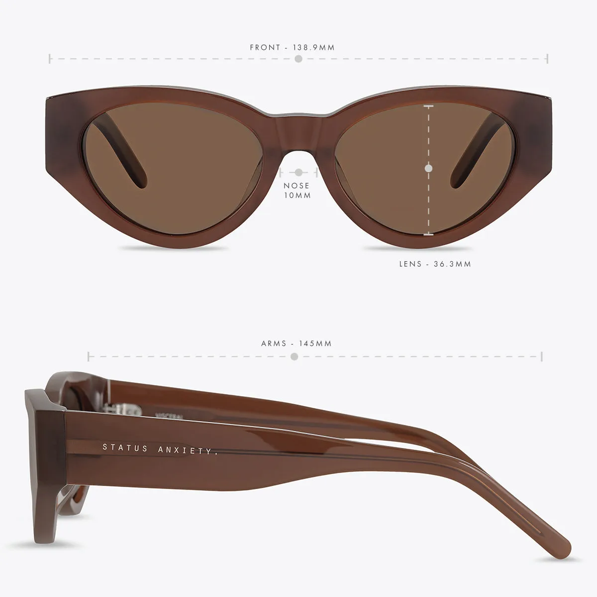 Visceral Sunglasses - Brown sold by Status Anxiety product image thumbnail 5