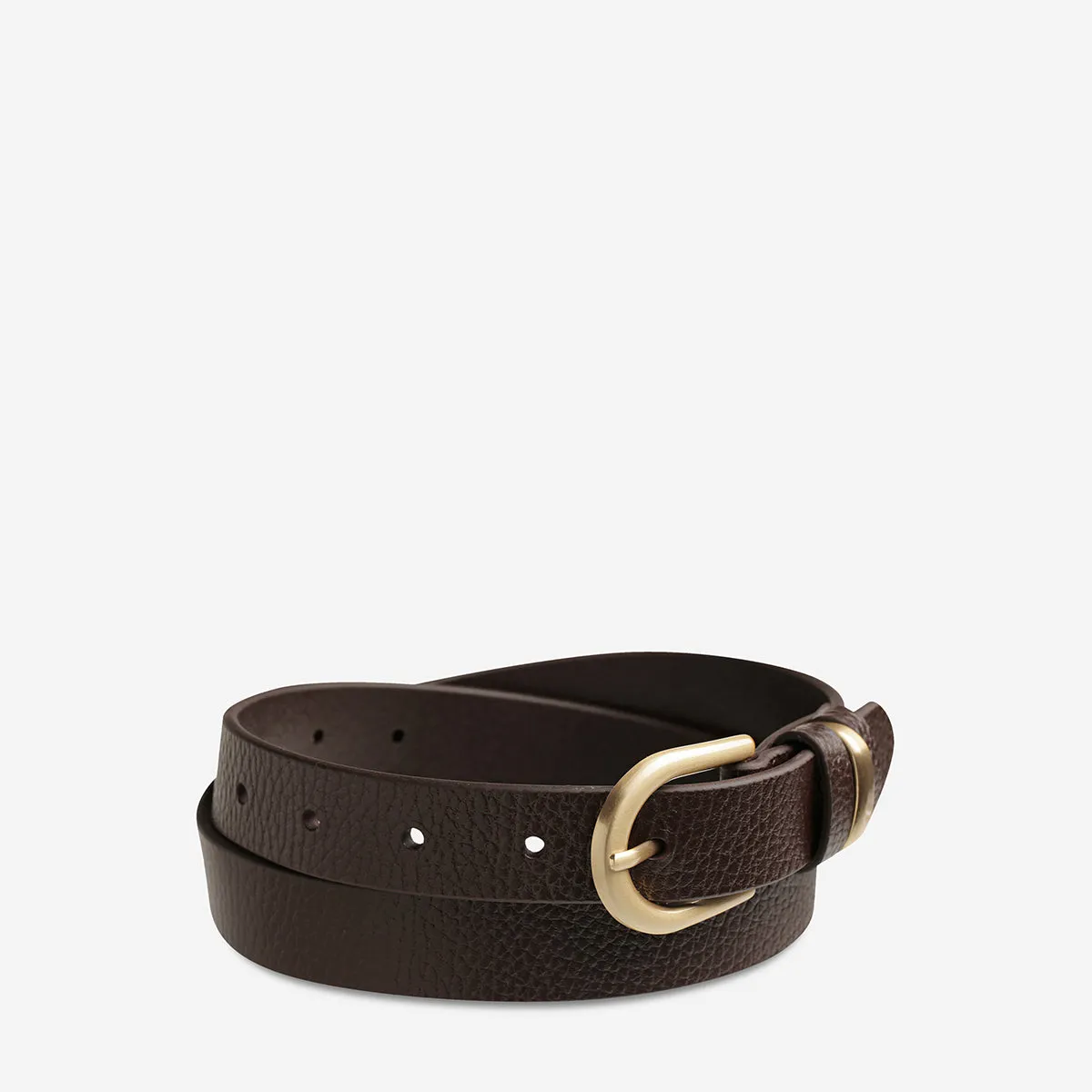 Over And Over Belt - Choc/Gold sold by Status Anxiety product image thumbnail 2
