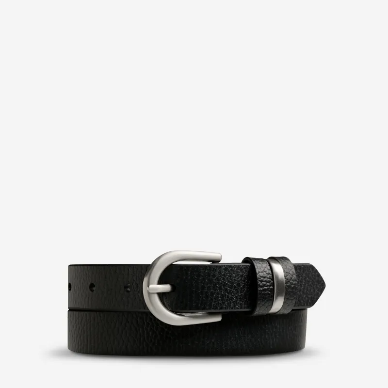Over And Over Belt - Black/Silver made by Status Anxiety