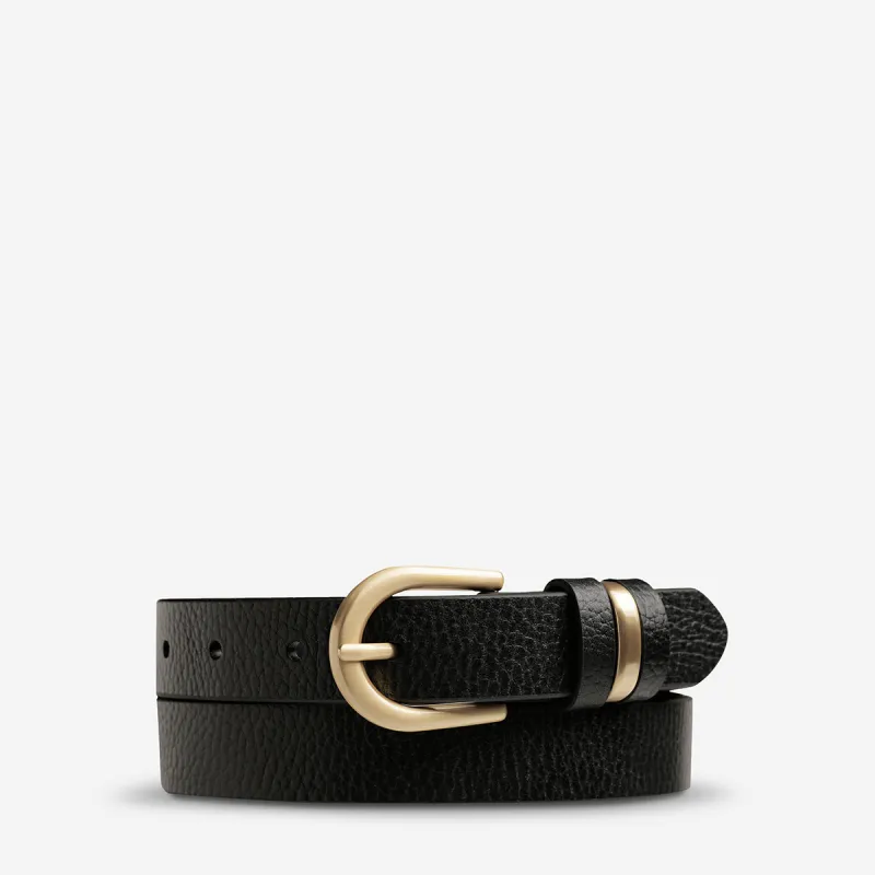 Over And Over Belt - Black/Gold made by Status Anxiety