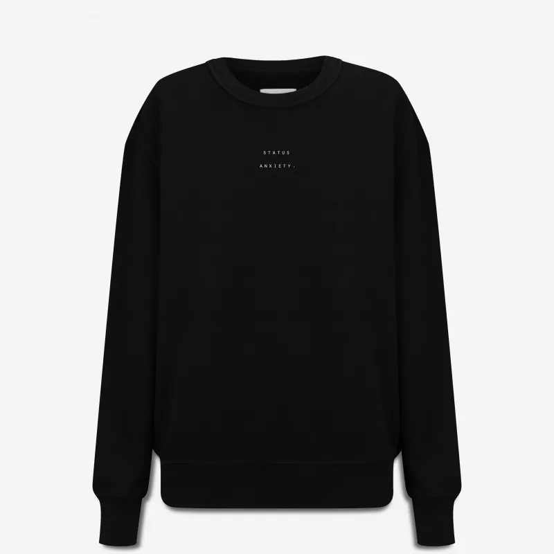 Could Be Nice Logo - Women's Classic Crew / Soft Black sold by Status Anxiety