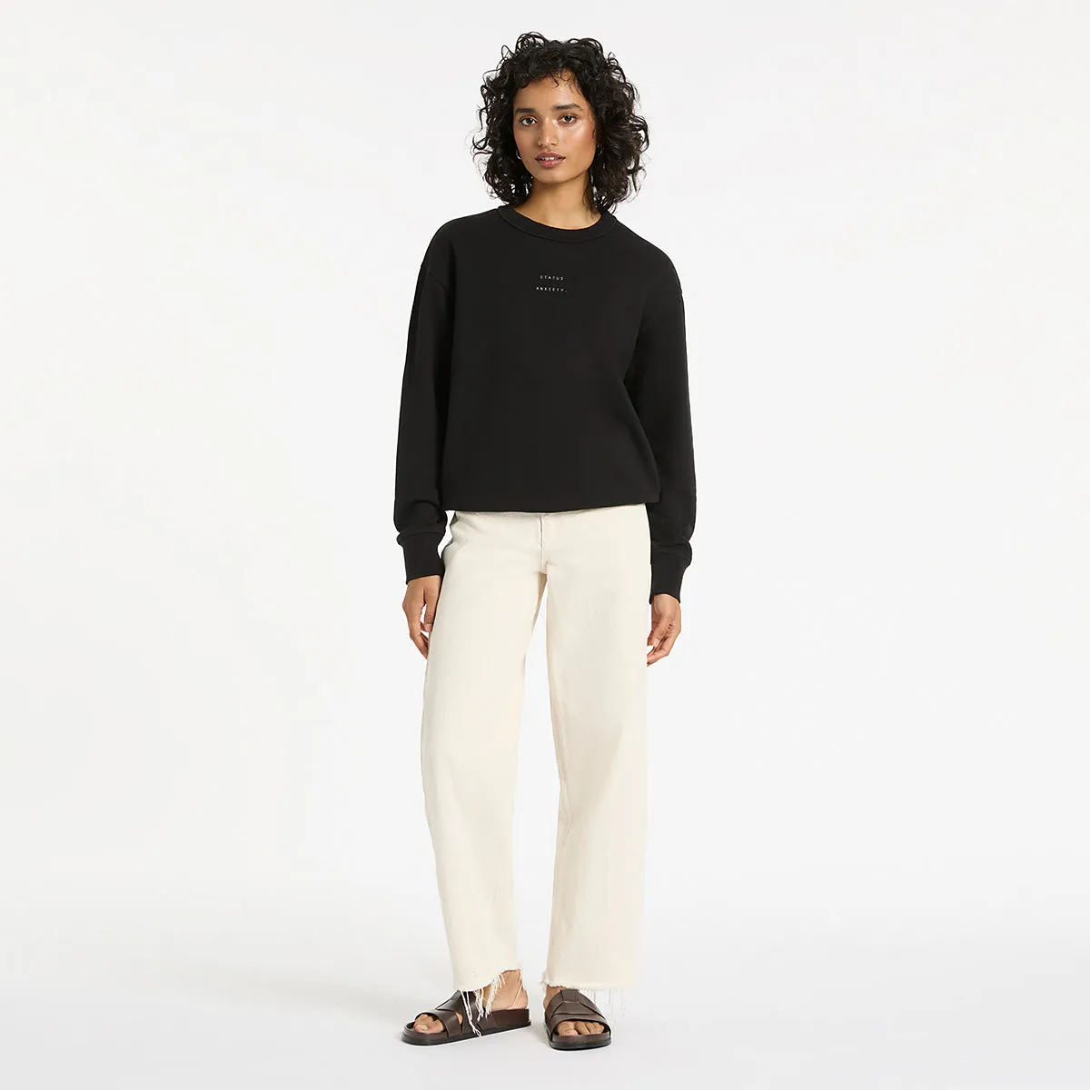 Could Be Nice Logo - Women's Classic Crew / Soft Black sold by Status Anxiety product image thumbnail 5