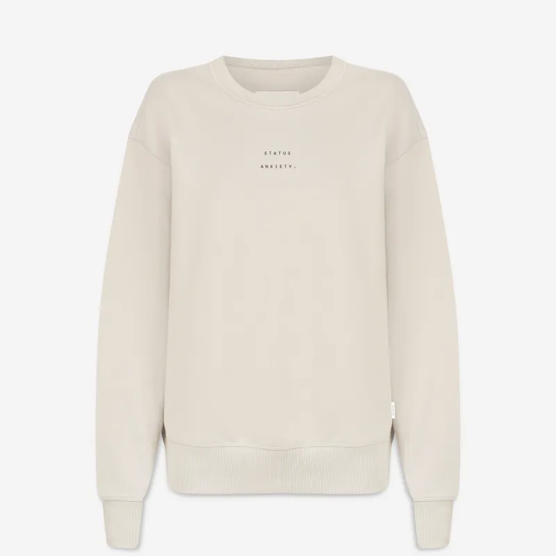 Could Be Nice Logo - Women's Classic Crew / Dove Grey sold by Status Anxiety
