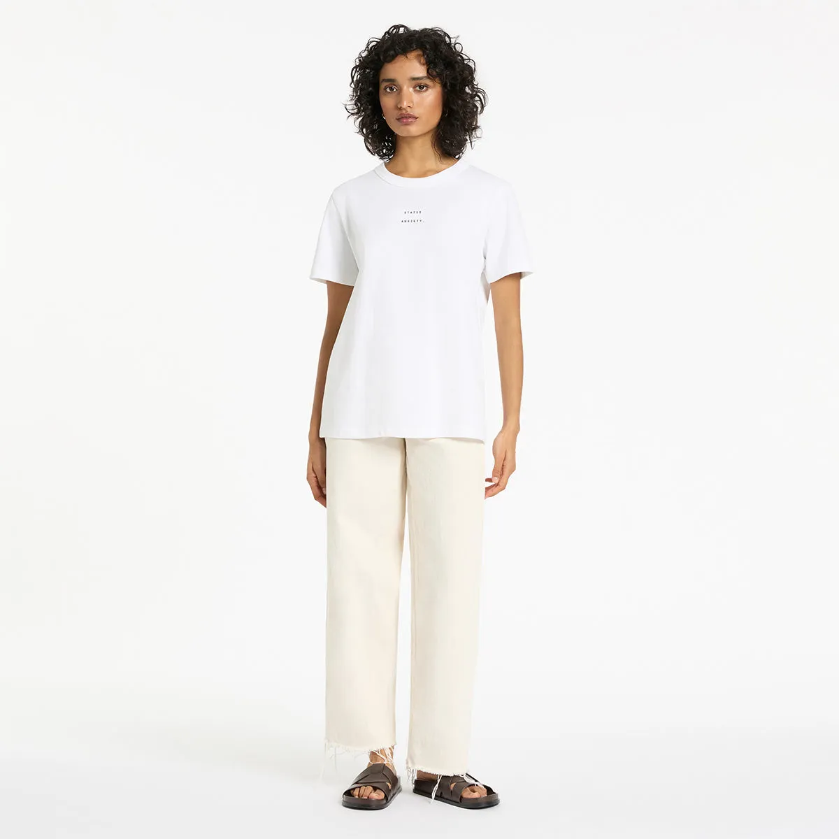 Feels Right Logo - Women's Tee / Off White sold by Status Anxiety product image thumbnail 5