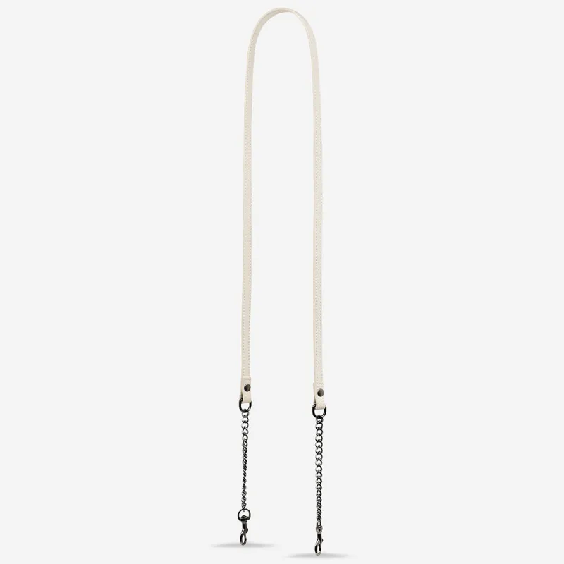 Leather Strap With Chain - Chalk sold by Status Anxiety