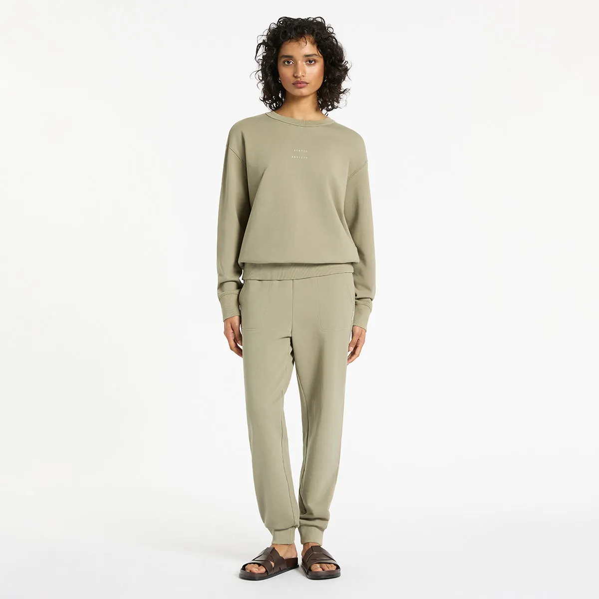 Could Be Nice Logo - Women's Classic Crew / Washed Sage sold by Status Anxiety product image thumbnail 5