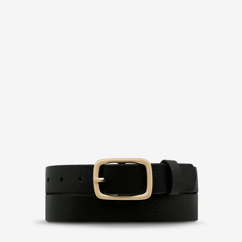 Nobody's Fault Belt - Black/Gold made by Status Anxiety