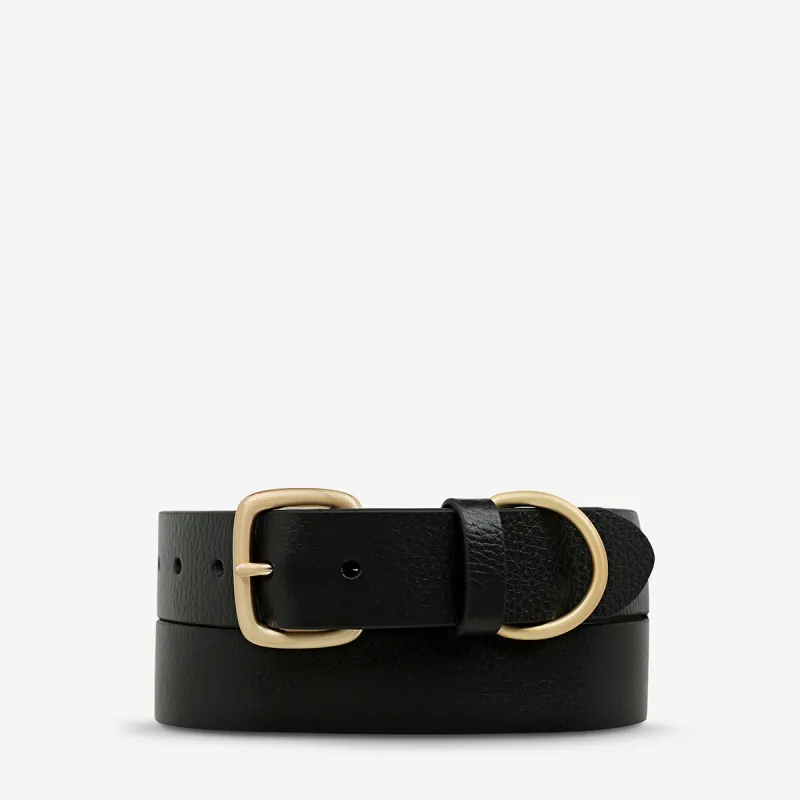 Disarm Belt - Black/Gold made by Status Anxiety