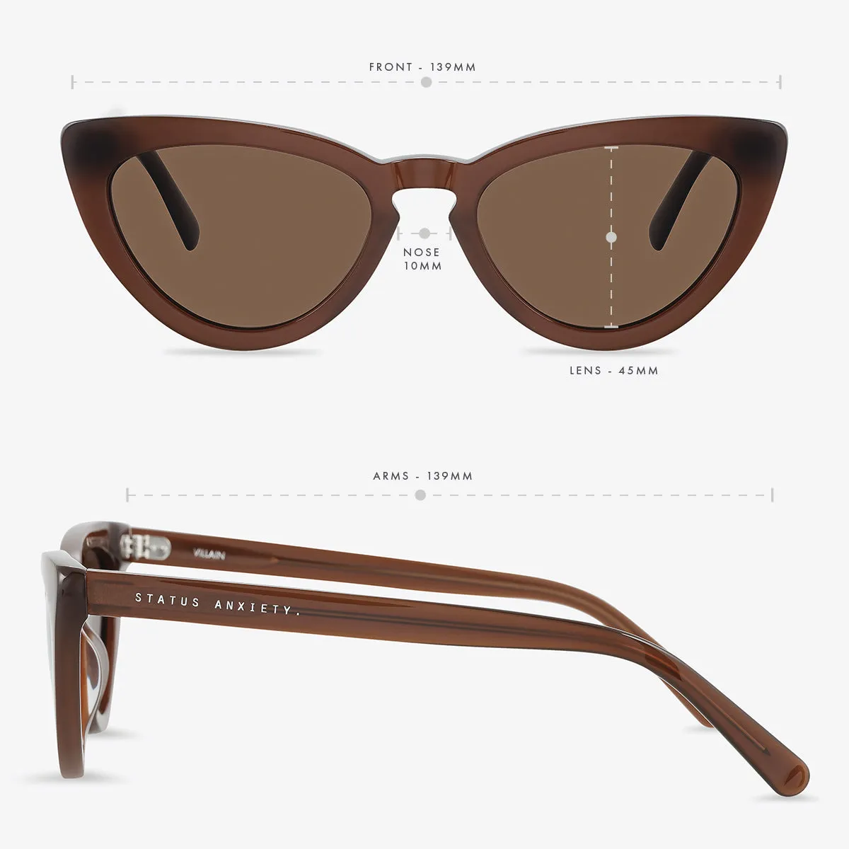 Villain Sunglasses - Brown sold by Status Anxiety product image thumbnail 5