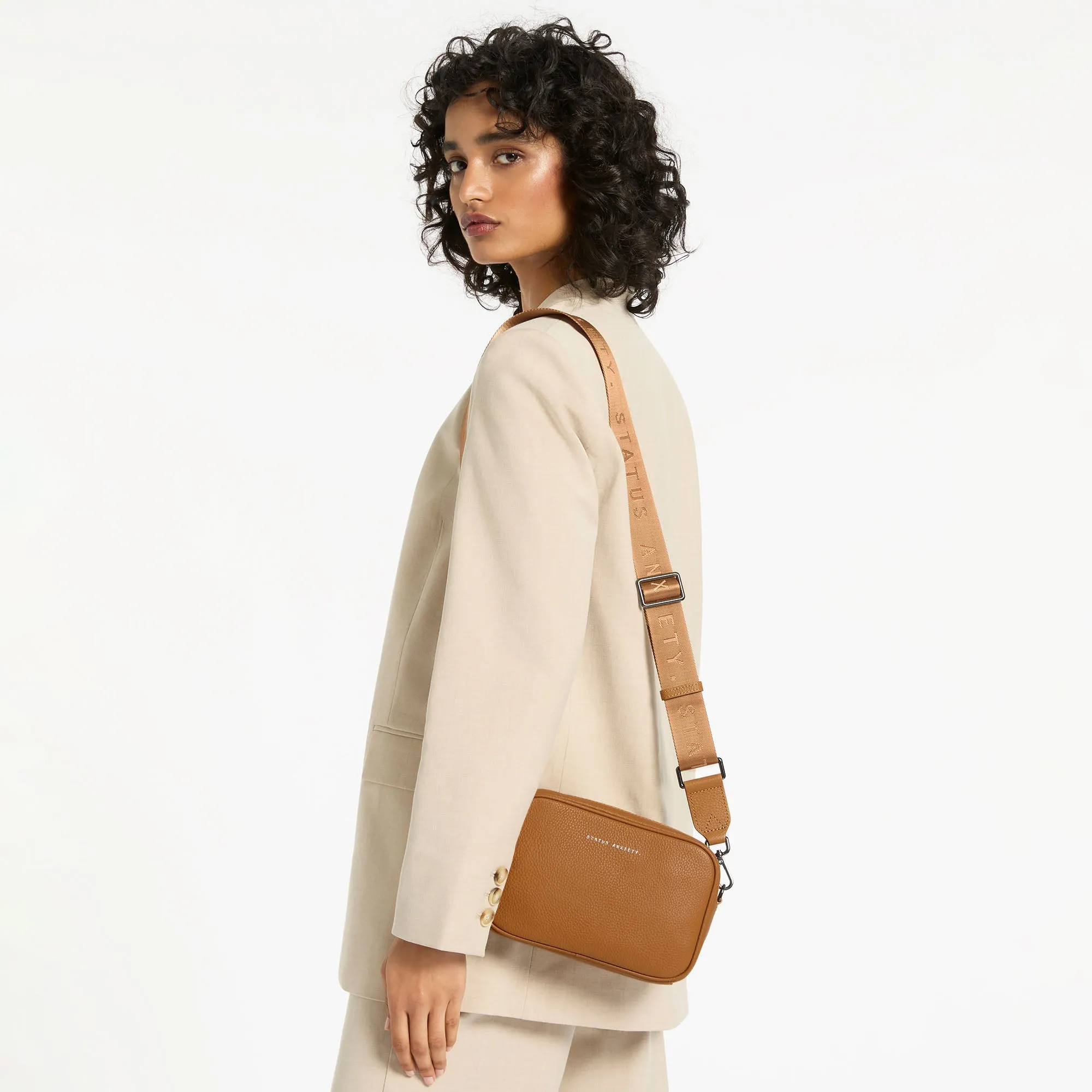 Plunder Bag With Webbed Strap - Camel sold by Status Anxiety product image thumbnail 4