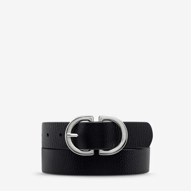 In Reverse Belt - Black/Silver made by Status Anxiety