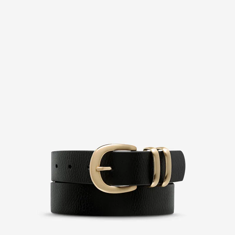 Let It Be Belt - Black/Gold made by Status Anxiety