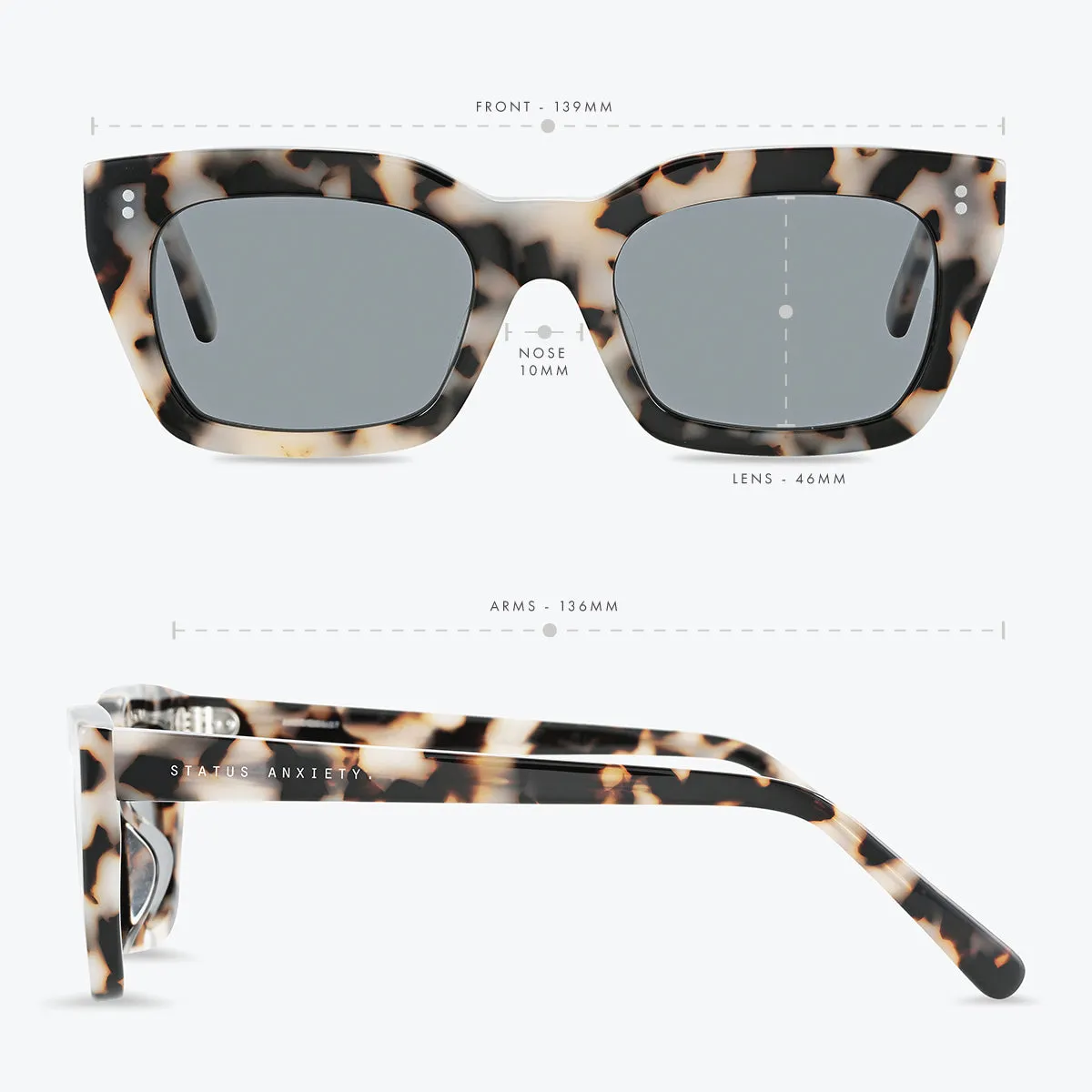Antagonist Sunglasses - White Tort sold by Status Anxiety product image thumbnail 5