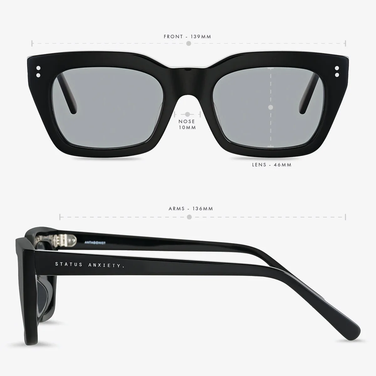 Antagonist Sunglasses - Black sold by Status Anxiety product image thumbnail 5