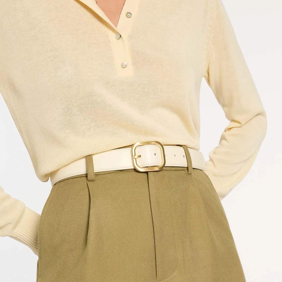 Falling Quiet Belt - Ivory Nappa/Gold sold by Status Anxiety product image thumbnail 2