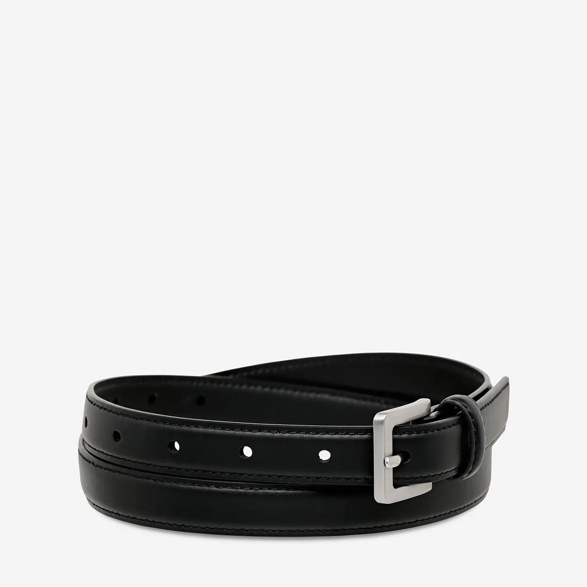 In Your Eyes Belt - Black Nappa/Silver sold by Status Anxiety product image thumbnail 3