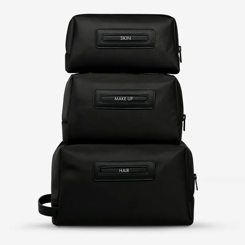 Hunter Recycled Toiletry Bag Bundle - Black made by Status Anxiety