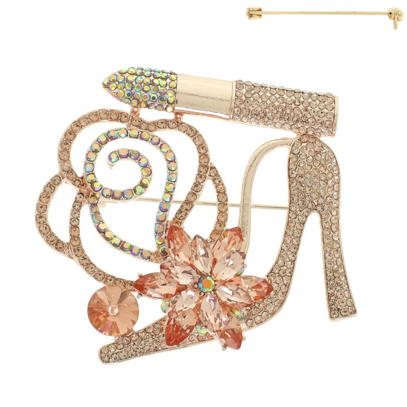 ROSE GOLD PEACH SHOE BROOCH ( 5850 RGPH ) sold by Oh My Jewelry