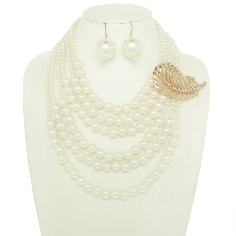 PEARL NECKLACE SET ( 1546 ) sold by Oh My Jewelry