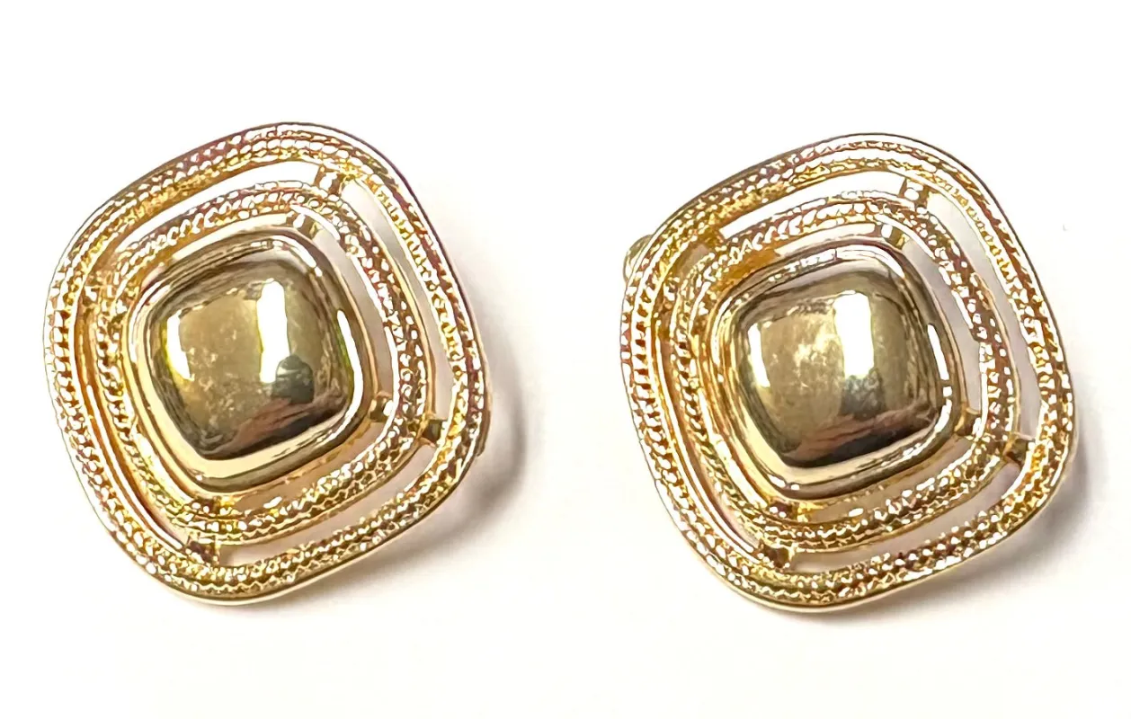 GOLD CLIP ON EARRINGS ( 21770 GD ) sold by Oh My Jewelry