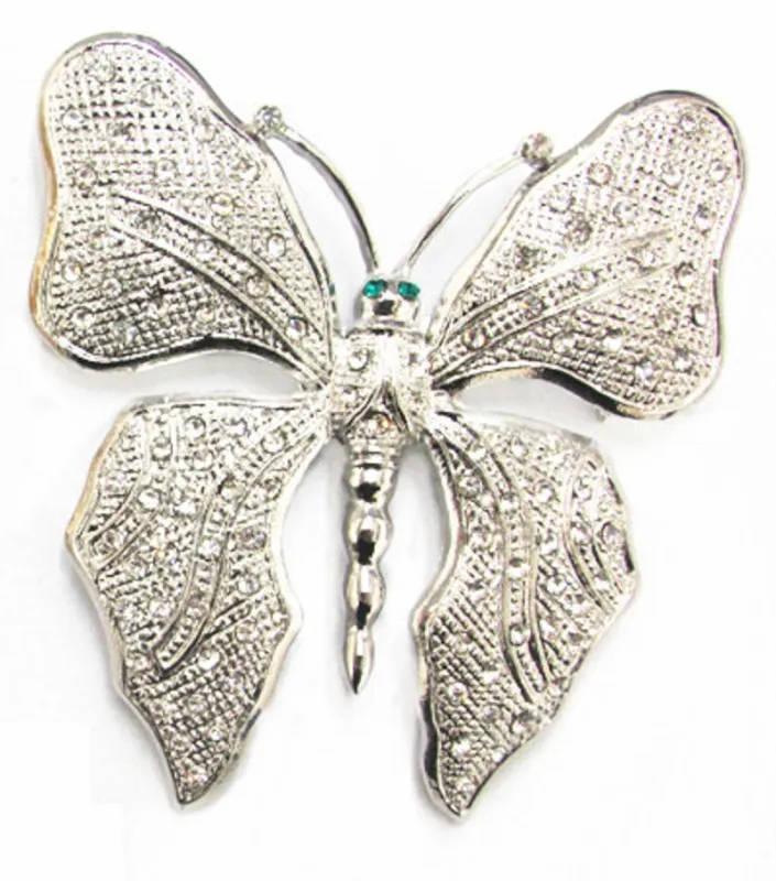 SILVER BUTTERFLY BROOCH ( 13670 S ) sold by Oh My Jewelry