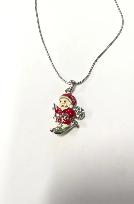 SILVER SANTA CHARM NECKLACE ( 2185 ) sold by Oh My Jewelry