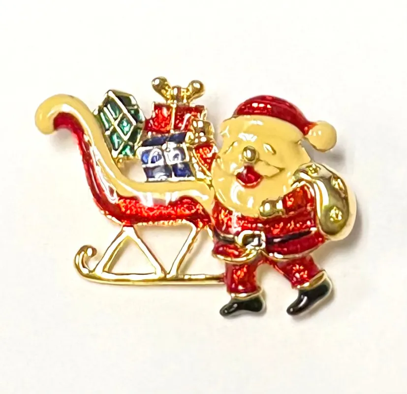 SANTA BROOCH ( 0930418 AT ) sold by Oh My Jewelry