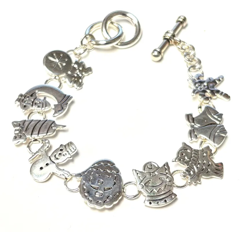 SILVER BRACELET CHRISTMAS CHARMS ( 365 ) sold by Oh My Jewelry