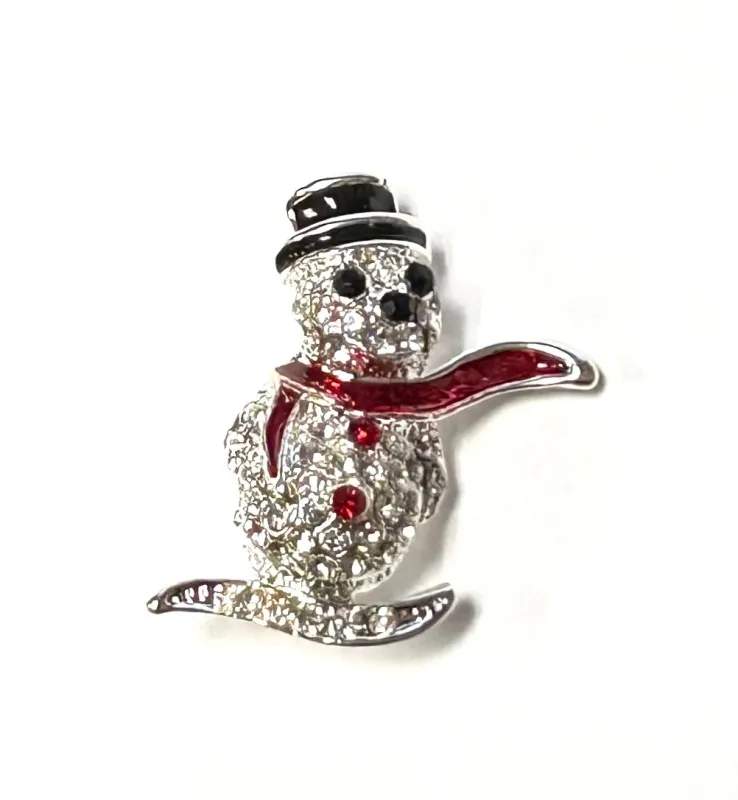 SILVER SNOWMAN BROOCH ( 0958 ) sold by Oh My Jewelry