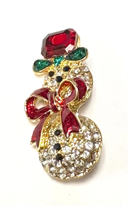 GOLD SNOWMAN BROOCH ( 0959 ) sold by Oh My Jewelry