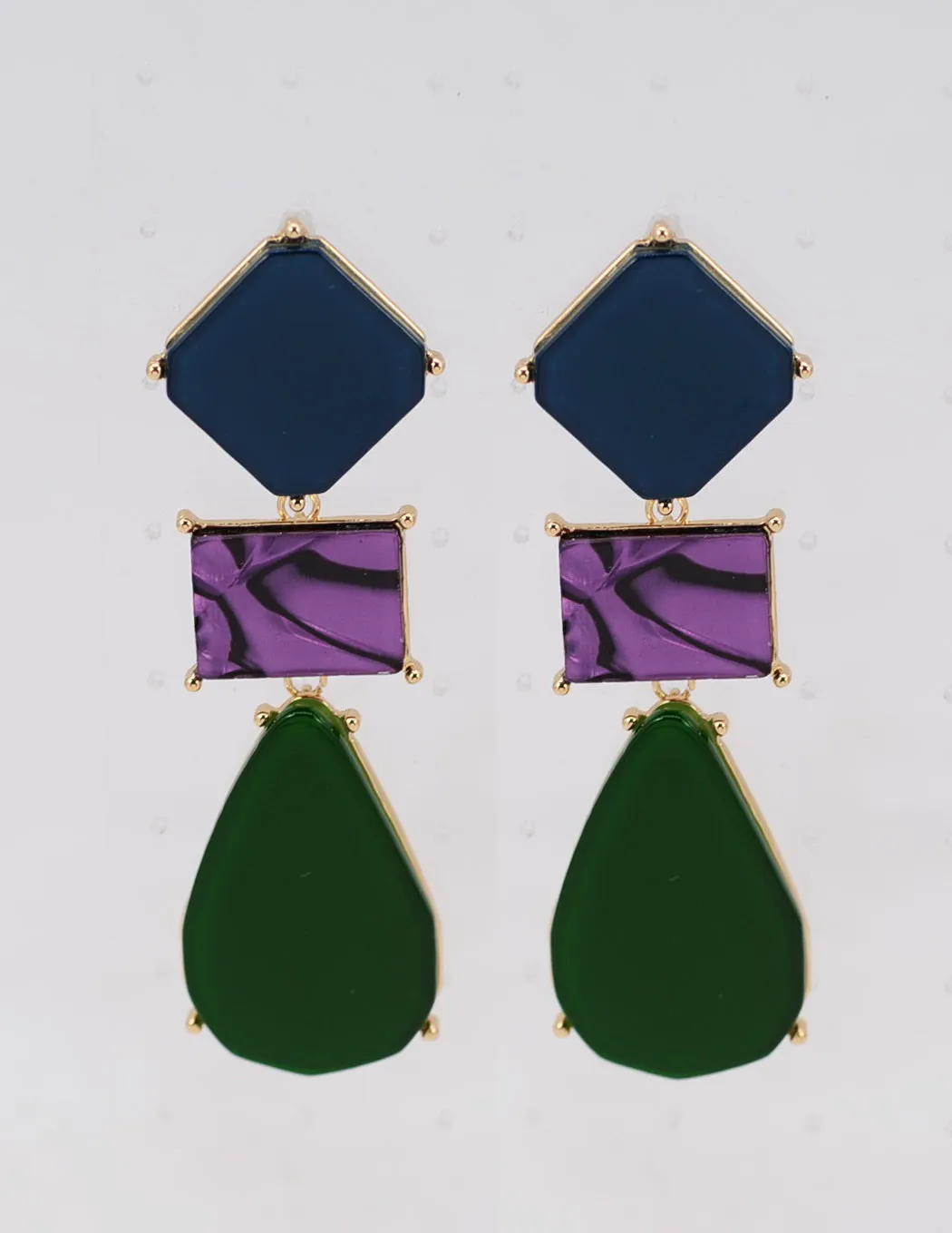 DANGLING RESIN EARRINGS ( 6461 GLNVY ) sold by Oh My Jewelry