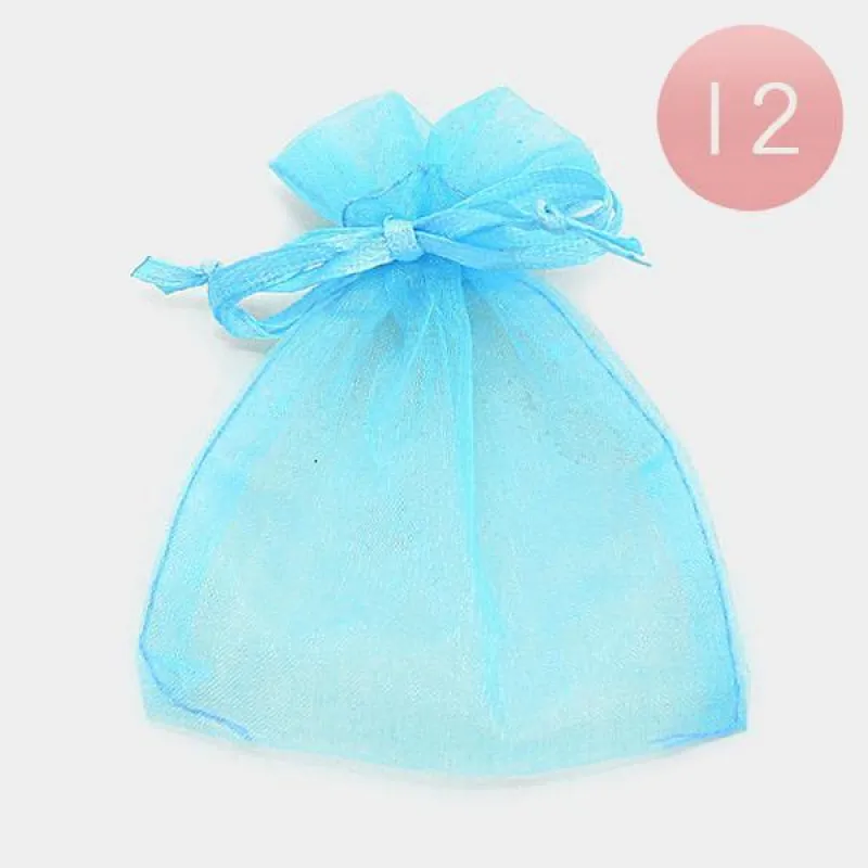 3" x 3.5" LIGHT BLUE Organza Gift Bag 12 Pieces S ( 1019 LBL ) sold by Oh My Jewelry