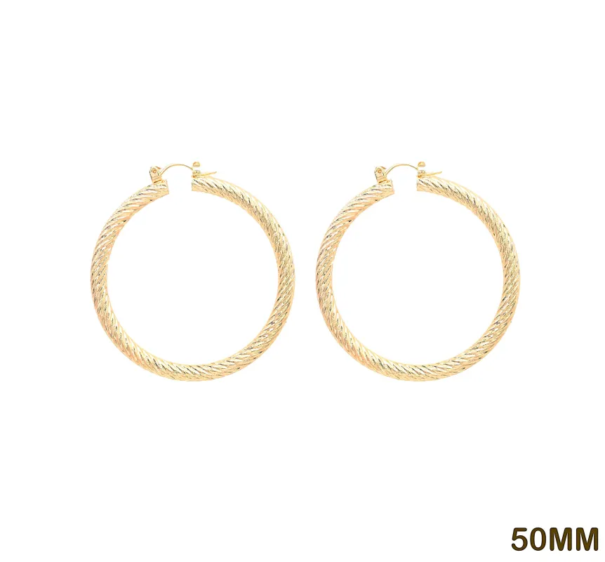 50mm HOOP EARRINGS ( 777 50G ) sold by Oh My Jewelry