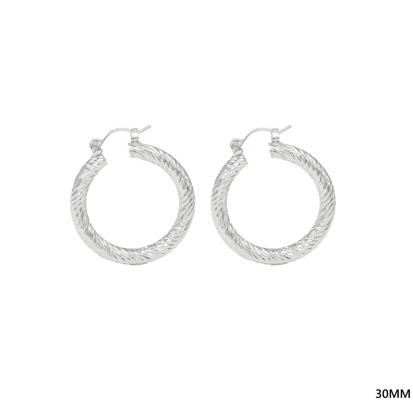 30mm HOOP EARRINGS ( 777 30S ) sold by Oh My Jewelry