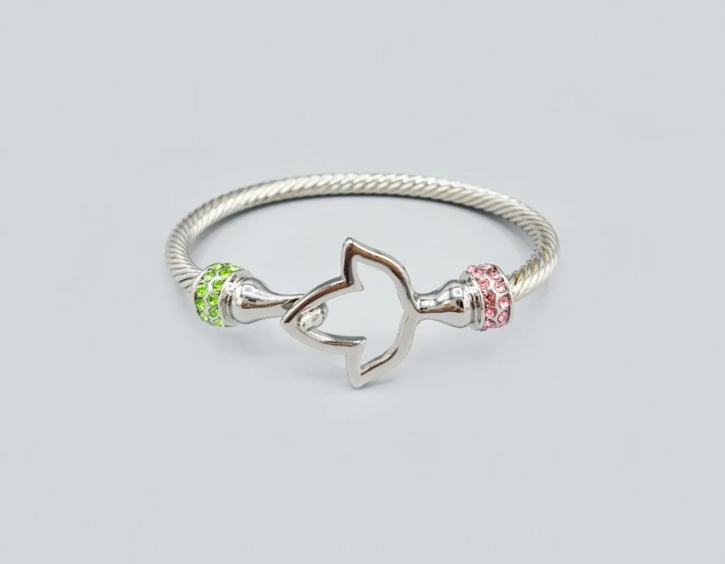 SILVER WIRE CUFF BRACELET ( 1606 RH ) made by Oh My Jewelry