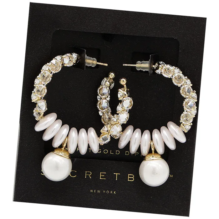 14K GOLD DIPPED HOOP EARRINGS ( 50091 GD ) sold by Oh My Jewelry