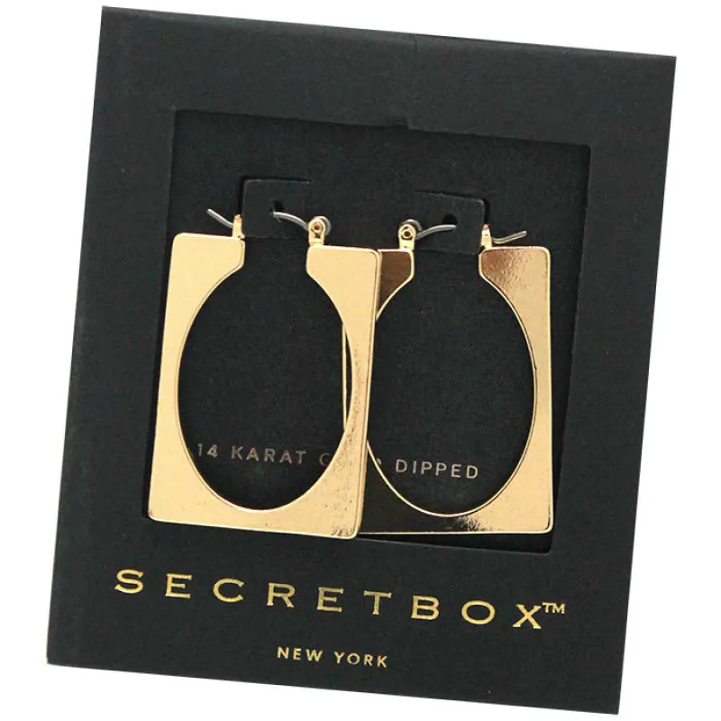 14K GOLD DIPPED HOOP EARRINGS ( 500341 GD ) sold by Oh My Jewelry